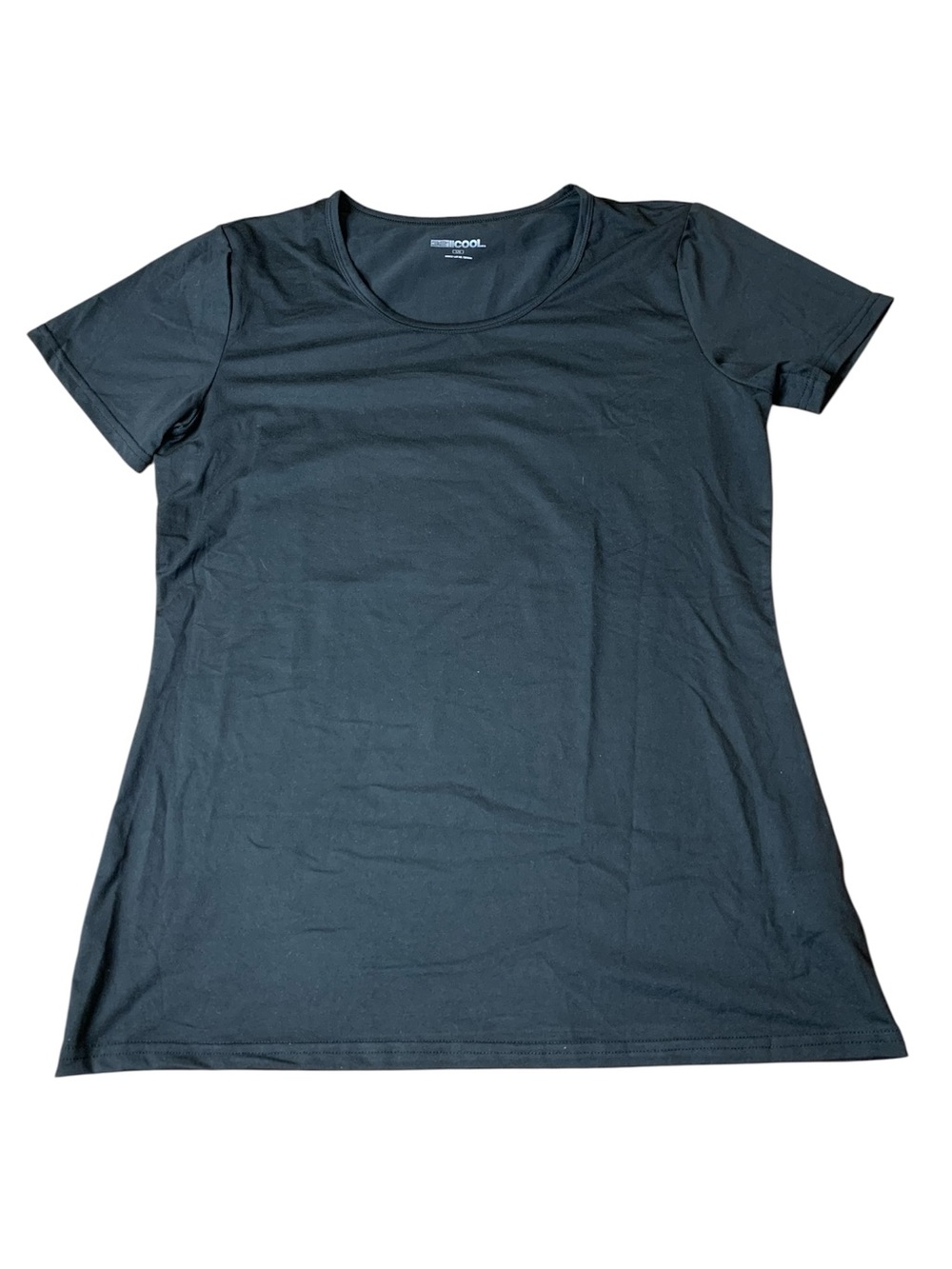 32 Degrees Cool Black Short Sleeve Tee Women’s Size Large Stretch Athletic Top